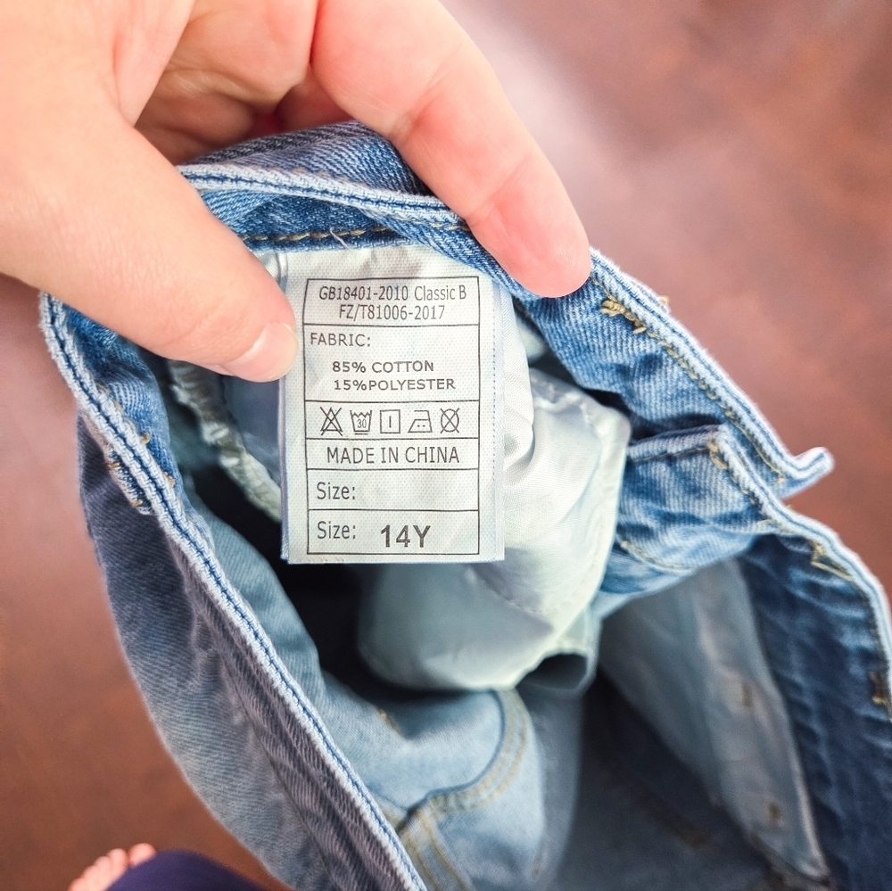 3/$20 Fredd Marshall Blue Distressed Skinny Jeans (Youth 14) - Picture 4 of 4